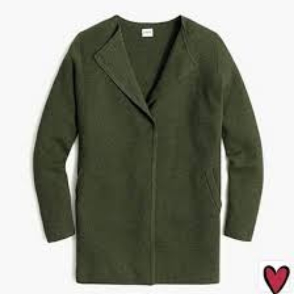 LAST DAY! J.Crew Vanessa Sweater Jacket in Heather Olive